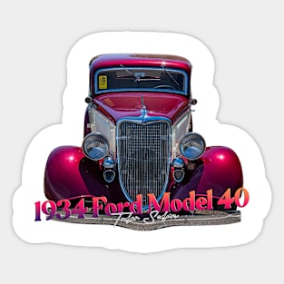 1934 Ford Model 40 Tudor Sedan Sticker